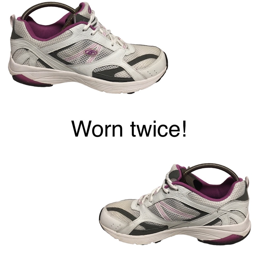 Dr. Scholl's Curry Walking Sneaker Sz 10 -LS White Pink LIKE NEW!